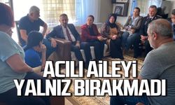 Vali ve eşi acılı aileyi yalnız bırakmadı