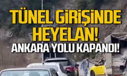 Gökgöl girişinde heyelan! Ankara yolu kapandı!