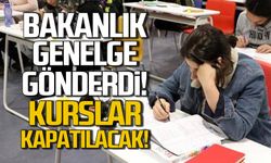 MEB genelge gönderdi! Kurslar kapatılacak!