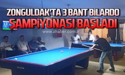 Zonguldak'ta 3 bant bilardo şampiyonası başladı!