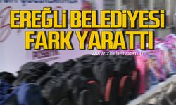 Farkını ortaya koydu! Kdz. Ereğli Belediyesi'nden bin öğrenciye destek!