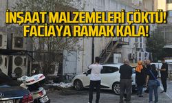 Ereğli'de olay! İnşaat malzemeleri çöktü!