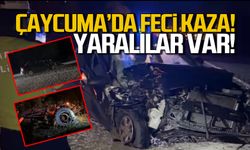 Çaycuma'da feci kaza! Yaralılar var!