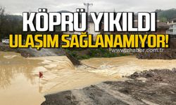 Ereğli’nin Çaylıoğlu Köyü’nde köprü yıkıldı!