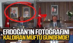 Cumhurbaşkanı Erdoğan'ın portresini kaldıran müftü gündemde