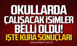 Zonguldak'ta okullarda çalışacak isimler belli oldu! İşte kura sonuçları!