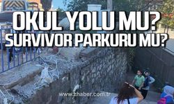 Okul yolu mu? Survıvor parkuru mu belli değil?