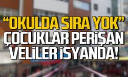 Çocuklar perişan, veliler isyanda! "Okulda sıra yok"