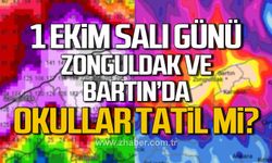 1 Ekim Salı günü Zonguldak ve Bartın’da okullar tatil mi?