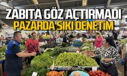 Zabıta göz açtırmadı! Pazarda sıkı denetim!