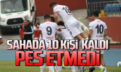 Zonguldakspor 10 kişi kalmasına rağmen pes etmedi!