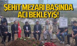 Şehidin mezarı başında acı bekleyiş!