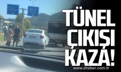 Tünel çıkışında kaza!