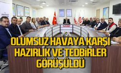 Olumsuz hava koşullarına hazırlık için toplandılar