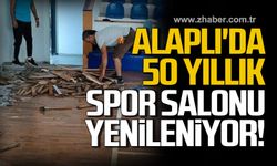 Alaplı kapalı Spor Salonu'nun zemini yenileniyor!