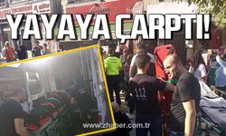 Çaycuma'da motosiklet yayaya çarptı!