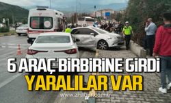 Karabük'te 6 araç birbirine girdi! Yaralılar var!