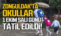 Zonguldak'ta okullar 1 Ekim Salı günü tatil edildi!