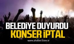 Zonguldak Belediyesi duyurdu! Konser iptal edildi!