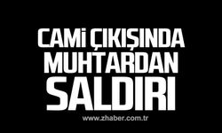 Gökçebey'de cami çıkışında muhtardan saldırı!