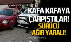 Ereğli'de iki araç kafa kafaya çarpıştı. 1 kişi ağır yaralı!