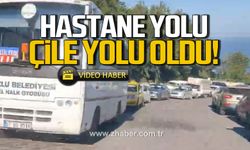 Zonguldak'ta hastane yolu çile yolu oldu!