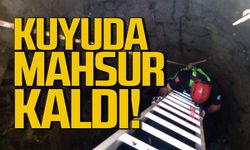 Su kuyusunda mahsur kaldı! İtfaiye kurtardı