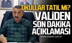 Okullar tatil mi? Vali Hacıbektaşoğlu'ndan son dakika açıklaması!