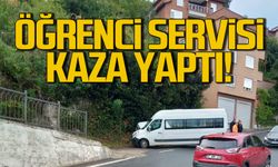 Zonguldak'ta öğrenci servisi kaza yaptı!