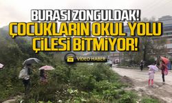 Zonguldak'ta okul yolu çilesi! Yetkililer burayı görmüyor mu?