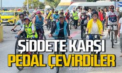 Zonguldak "Kadına şiddete karşı" pedal çevirdi!