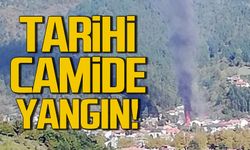 Bartın'da tarihi camide yangın çıktı!