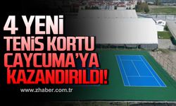 4 yeni tenis kortu Çaycuma’ya kazandırıldı!