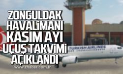 Zonguldak Havalimanı Kasım ayı uçuş takvimi açıklandı!