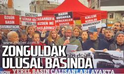 Zonguldak'ta gazetecilerin başlattığı eylem ulusal basında!