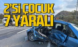 Bartın'da ticari araç otomobille çarpıştı! 7 yaralı!