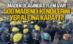 500 madenci kendilerini yer altına kapattı!