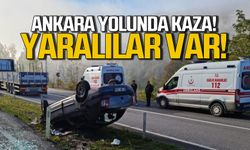 Ankara yolunda kaza! 2 yaralı!