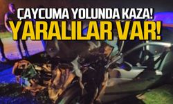 Çaycuma OSB yolunda kaza! Yaralılar var!