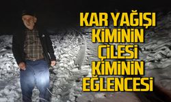 Kar yağışında kimi mahsur kaldı kimi eğlendi!