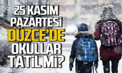 Düzce'de Kar Yağışı Nedeniyle 25 Kasım Pazartesi Günü Okullar Tatil Olacak Mı?