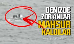 Denizde zor anlar! Mahsur kaldılar!