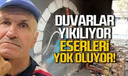 Duvarlar yıkılıyor! Ümit Mustafa'nın eserleri yok oluyor!