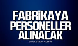 Çaycuma OSB'de tekstil fabrikasına personel alınacak!