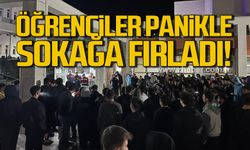 Öğrenciler panikle sokağa fırladı!