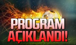 Program açıklandı!