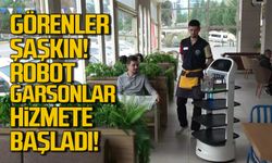 Görenler şaşkın! Robot garsonlar hizmete başladı!