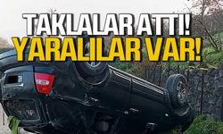 Bartın yolunda kaza! Takla attı yaralılar var!