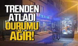 Trenden atlayan işçi ağır yaralandı!