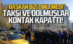 Başkan Erdem'e sert tepki! Zonguldak'ta taksi ve dolmuşlar kontak kapattı!